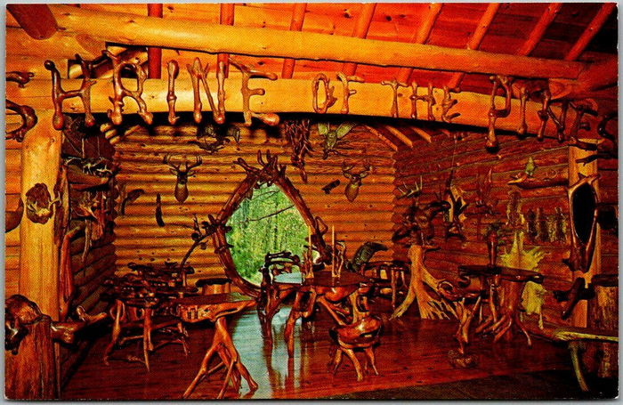Shrine of the Pines - Old Postcard (newer photo)